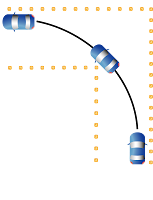 Diagram of a car making a tight, 90-degree turn