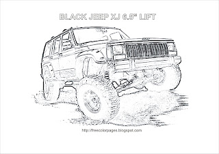 Coloring Pages- Car Coloring Jeep Xj 6.5 " Lift | Coloring Pages
