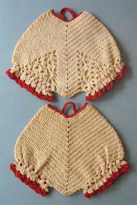vintage crochet potholder panties