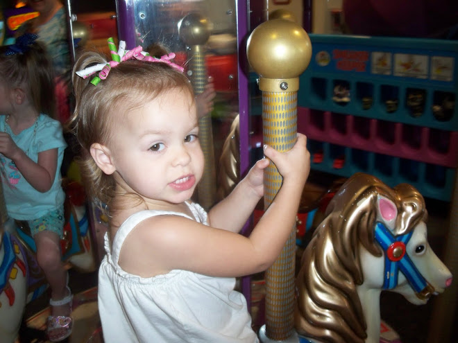 Maddy 1st trip to Chuck E Cheese