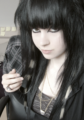 Emo Black Haircuts With Long Hairstyles