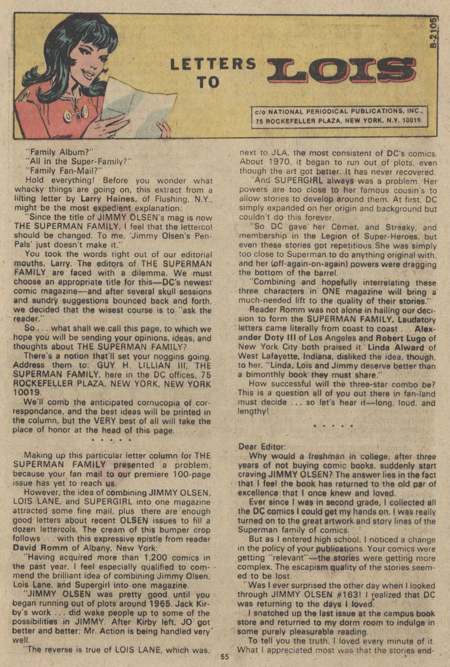 Read online The Superman Family comic -  Issue #166 - 55