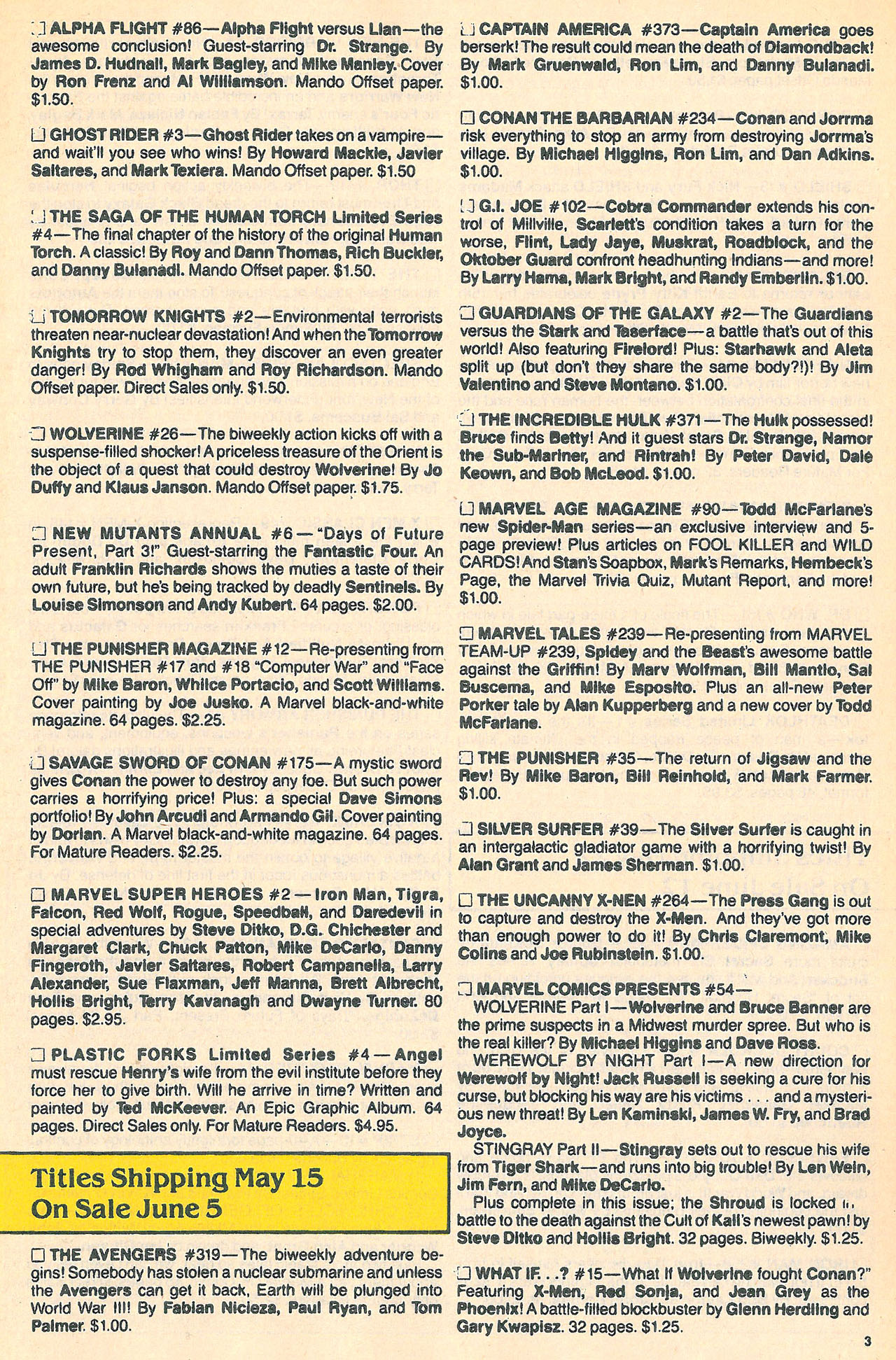 Read online Marvel Age comic -  Issue #89 - 5