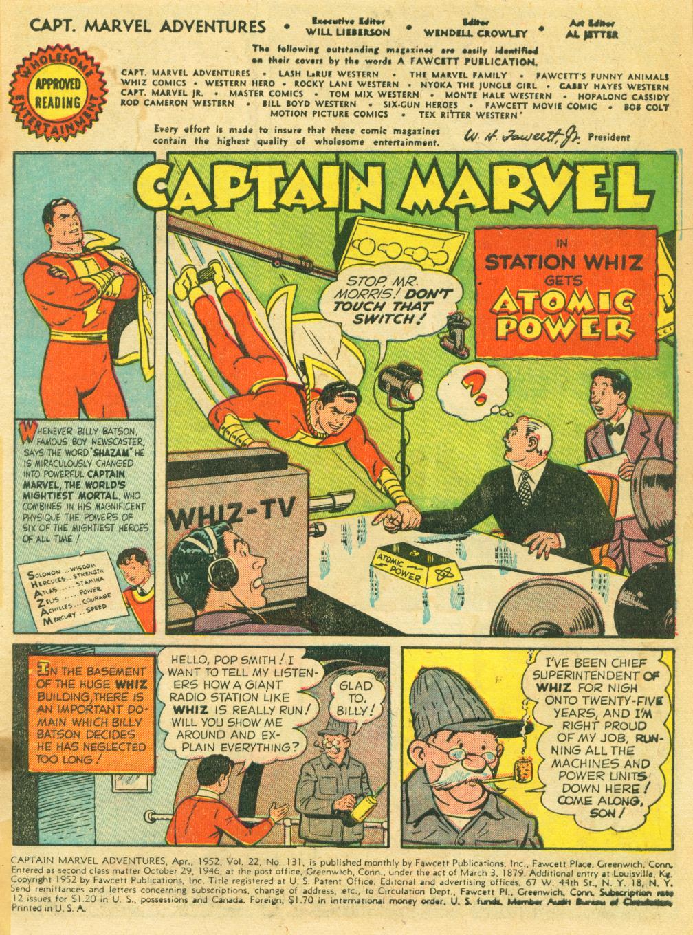 Read online Captain Marvel Adventures comic -  Issue #131 - 3