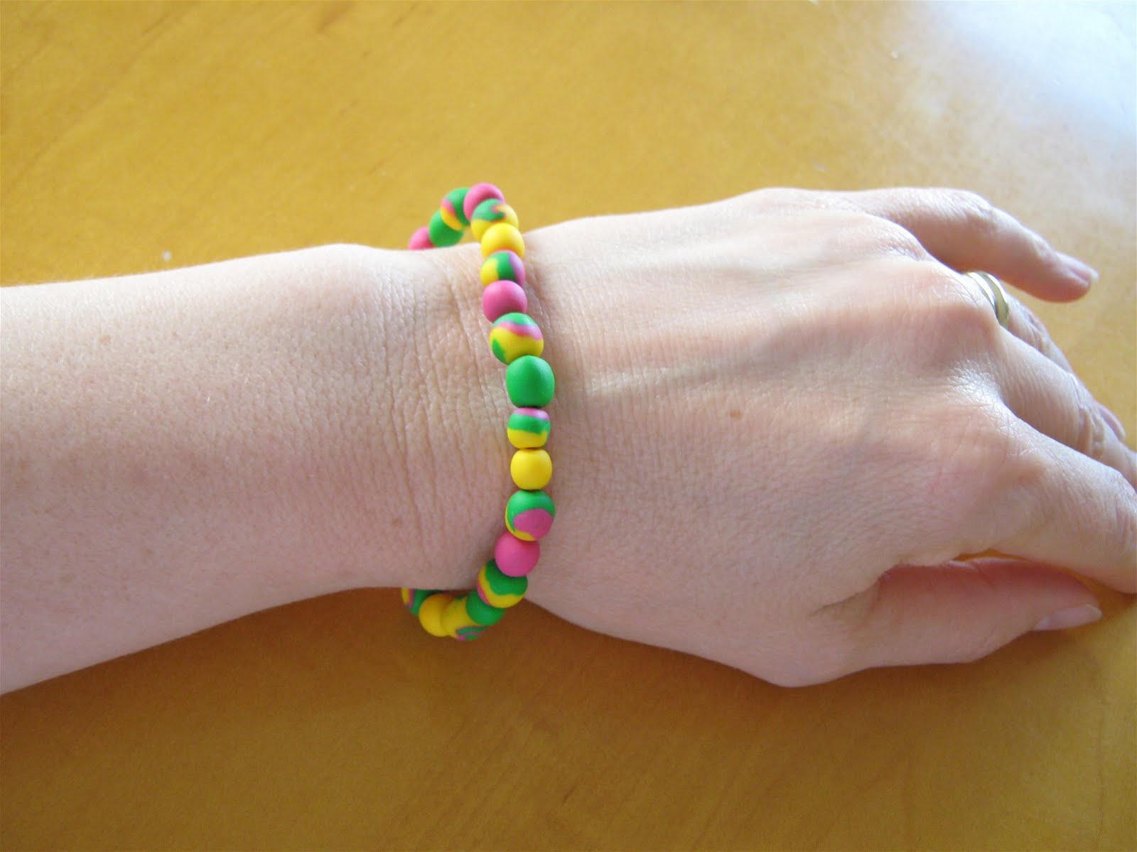 5 daughters Polymer Clay Bracelet