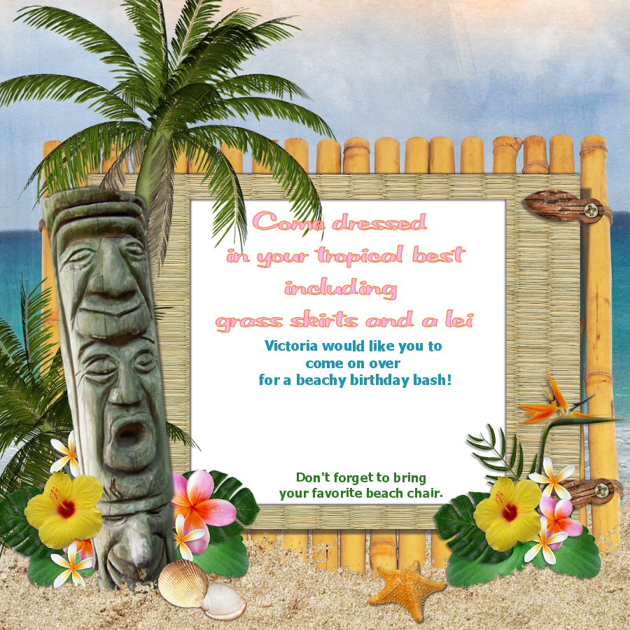 Twenty Five Forty: Tropical/Hawaiian invites