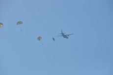 French Paratroopers Deploying, Mont Saint-Michel, France