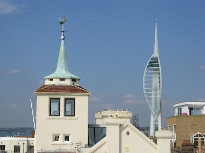 Portsmouth skyline with weather vane and Spinnaker Tower