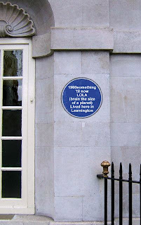 Blue plaque: 1960something 'til now LOLA (brain the size of a planet) Lived here in Leamington