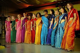 Foreigners in Indian Saree