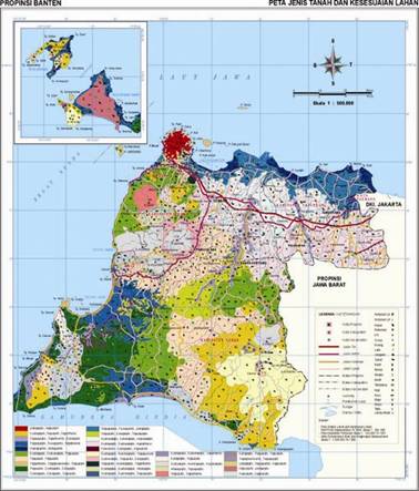 Gambar Peta Propinsi Banten Indonesia Lengkap