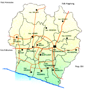 Gambar Peta Kabupaten Purworejo Jateng | GAMBAR PETA ...