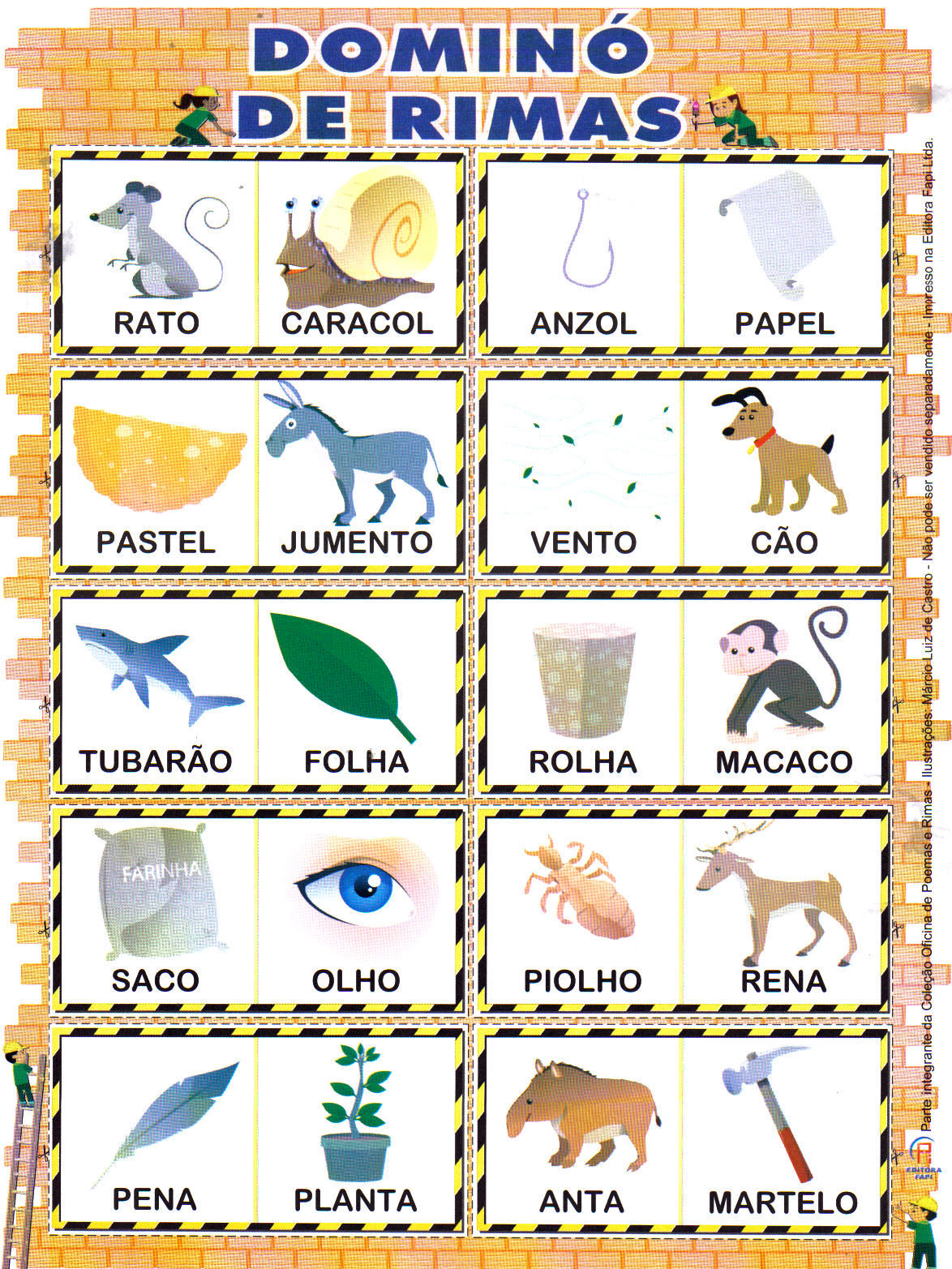 Aprendendo com a Tia Debora Dados rimados e Dominó de rimas Aprendendo com a Tia Debora Dados rimados e Dominó de rimas