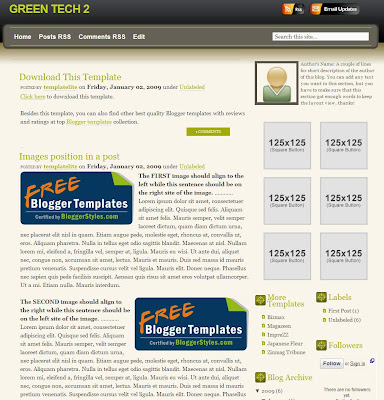 Green Tech 2 Blogger Theme