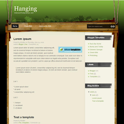 Hanging Blogger Theme