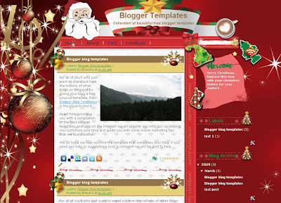 Christmas in my Heart Blogger Theme