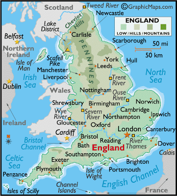Andie's Travels: Map of England, Ireland, and Scotland
