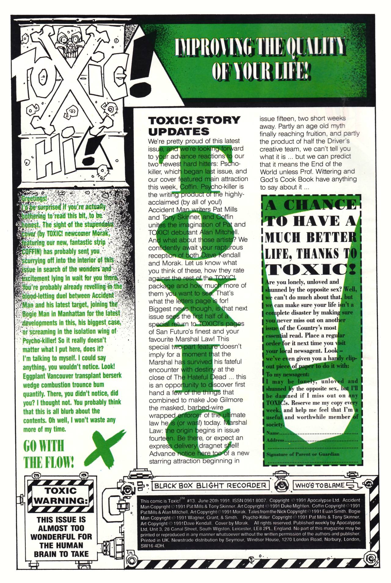 Read online Toxic! comic -  Issue #13 - 2