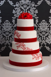 cake velvet cakes lace ribbon brown vanilla bean