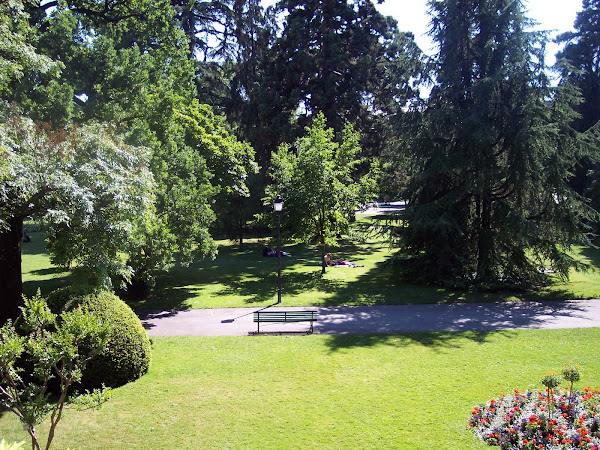 Genève, la Suisse, le Jardin Anglais, Eaux Vives