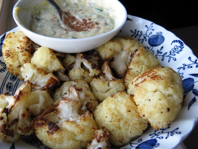 Hollow Legs Roasted Cauliflower with Anchovy Mayonnaise