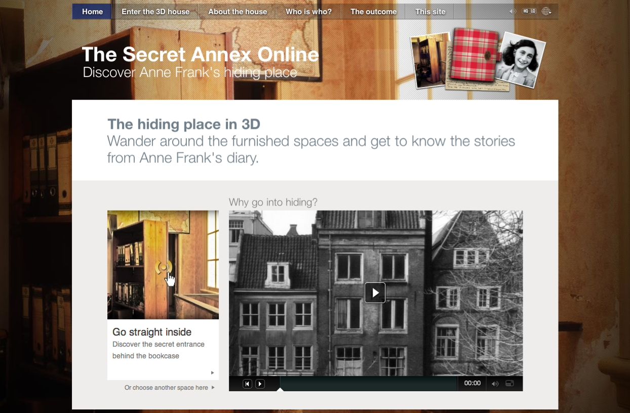 One Eye Squint Take a 3D tour of Anne Franks house