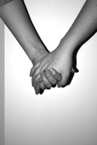 holding hands