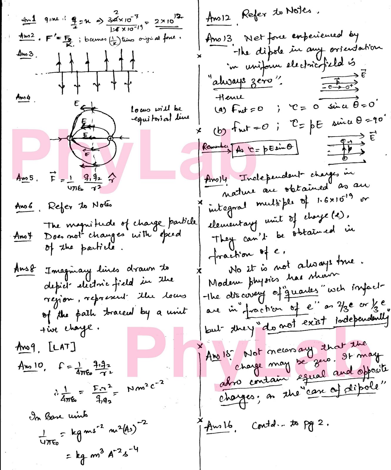 Electrostatics questions and answers pdf for neet picture