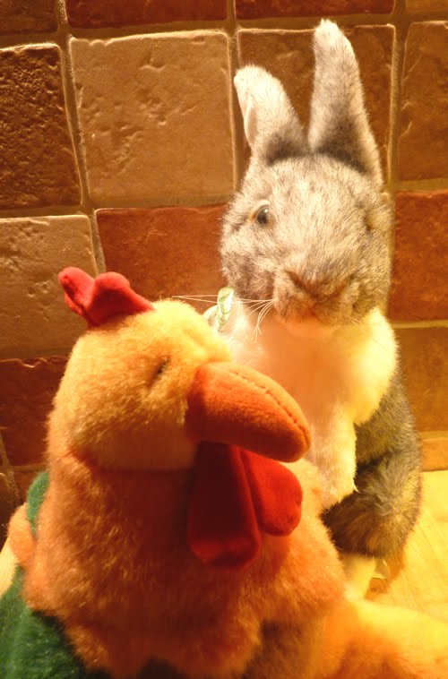what a wonderful life... Rabbit and Rooster...