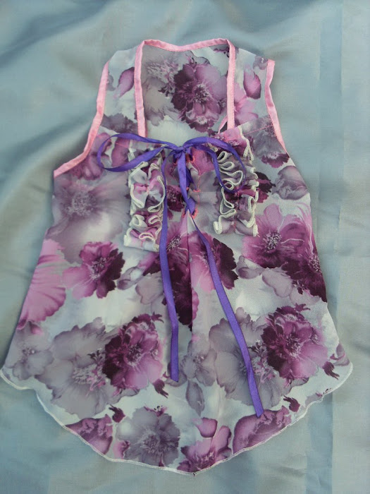 Siffon Purple Flowers Dress