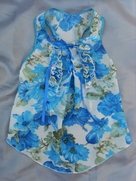 Siffon Blue Flowers Dress