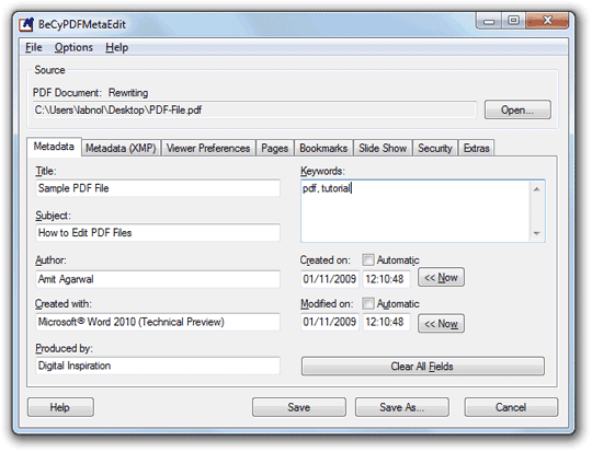 метаданные word