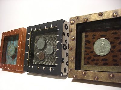 DIY Bohemian Shadowbox Art DIY, shadowbox, art, crafts, coins, repurposed