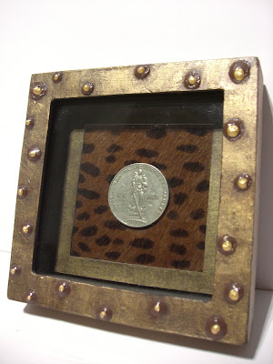 DIY Art Painted Wood Shadowbox Coin Display DIY, shadowbox, art, crafts, coins, repurposed