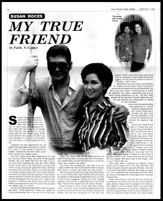 SUSAN ROCES: SUSAN ROCES: MY TRUE FRIEND (Philippine Free Press ...