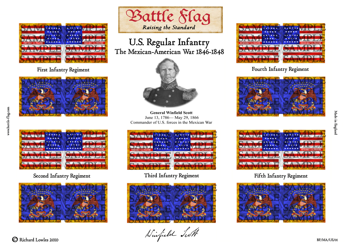 Mexican American War Flags