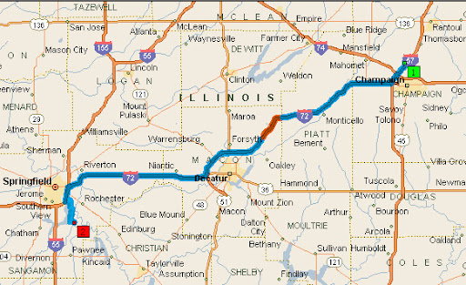 map of missouri and illinois. Map 2. Champaign Illinois to
