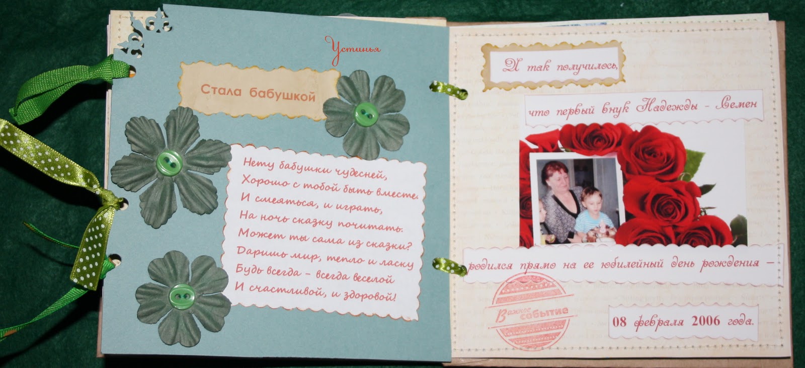 Оформление альбома на юбилей