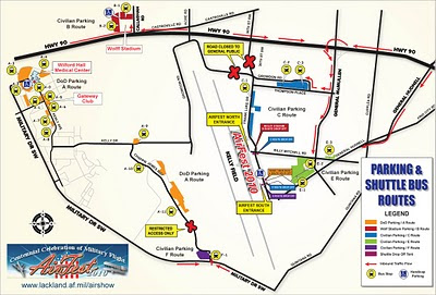 Lackland AFB Air Fest 2010 - Map and Directions