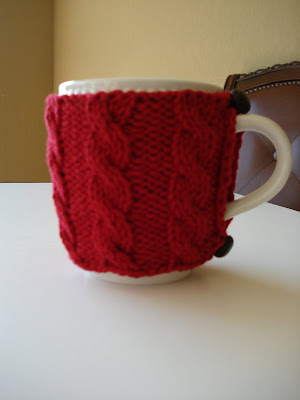 His Glory Hand Knits: Free Pattern: Quick Cabled Cup Cozy