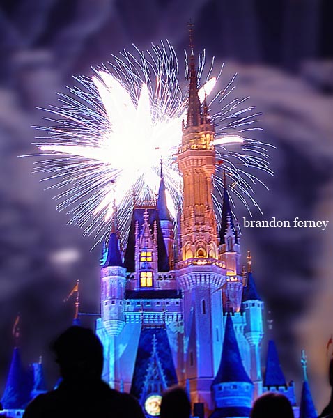 disney magic kingdom fireworks. Magic Kingdom Castle with