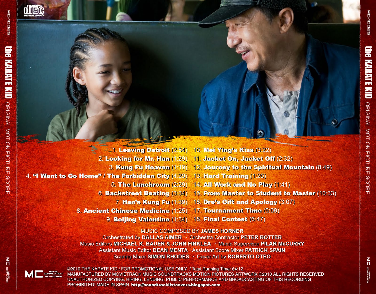Soundtrack List Covers The Karate Kid (James Horner)