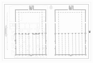 Planta hipotética de la Mezquita de Ibn Adabás, hoy Colegiata del Salvador (Sevilla) [LAAC]