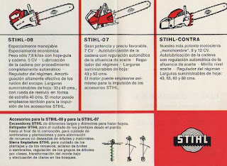 Stihl Contra, Stihl 07 & Stihl 08  chainsaw