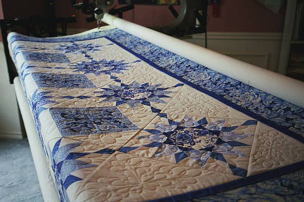 On the quilting machine