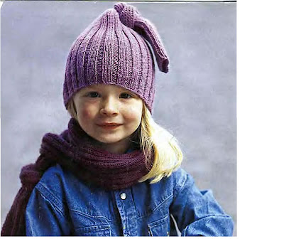 фиолетовая шапочка для девочки