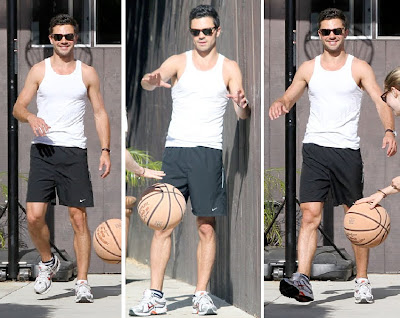 my new plaid pants: Dominic Cooper Handles Balls