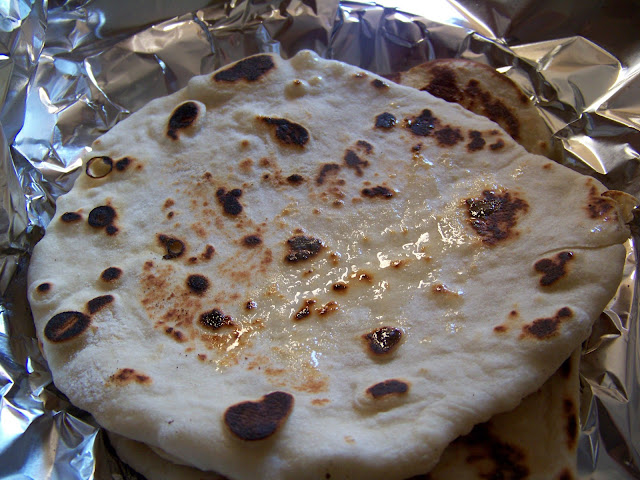Tortillas fresh from the pan