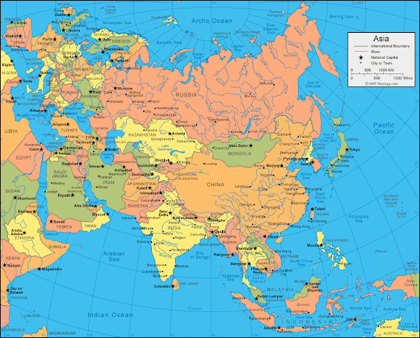 Map Of Russia And Asia Map Of Russia And Asia