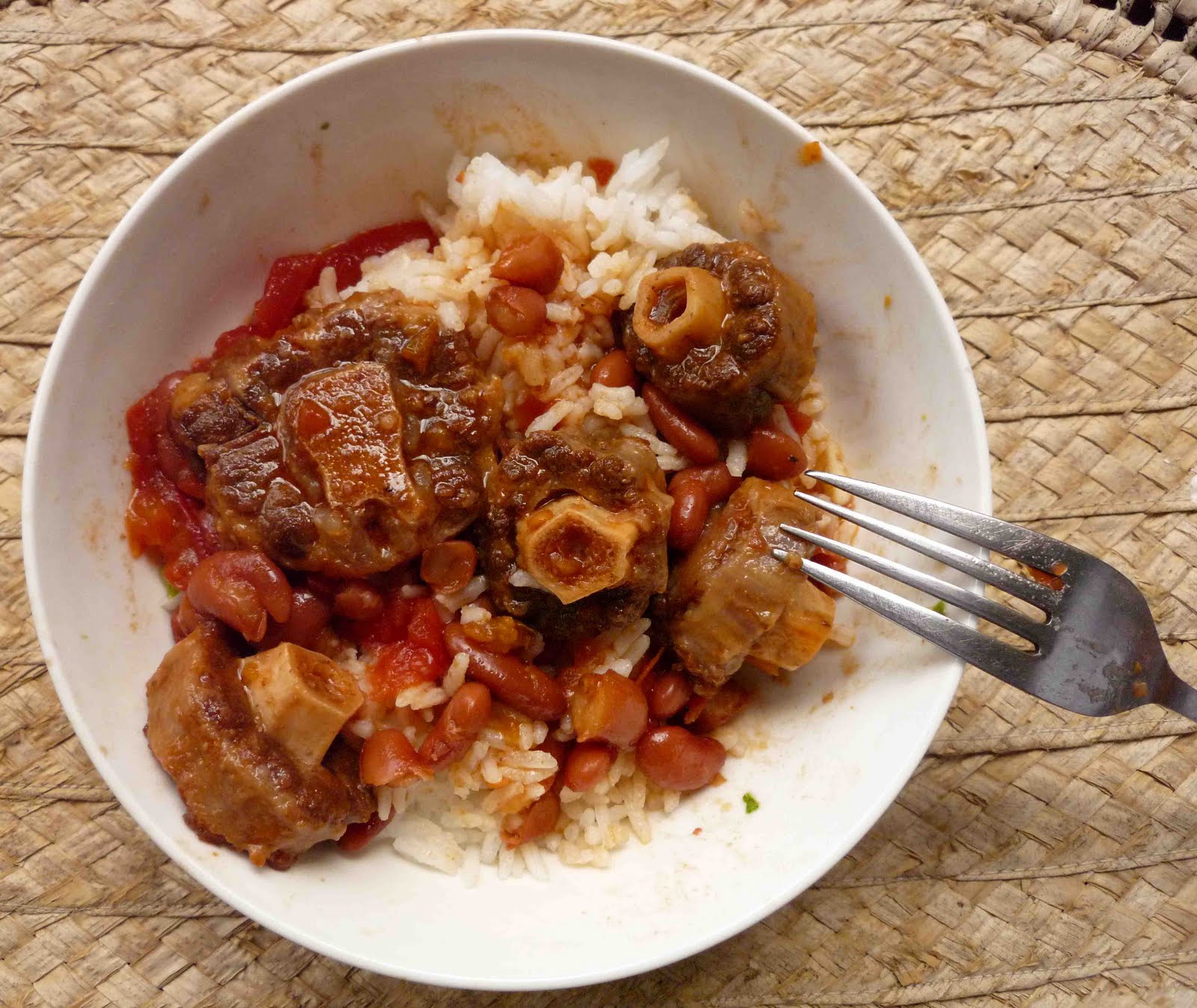 Oxtails and red beans